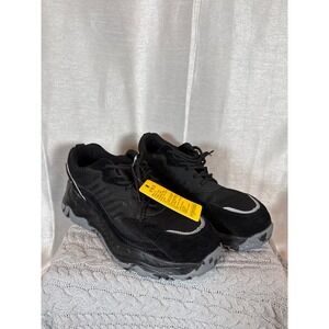 RAYDLINX Men's Black Suede Chunky Sole steel toe Sneakers Size EU 44/ US 10.5/11